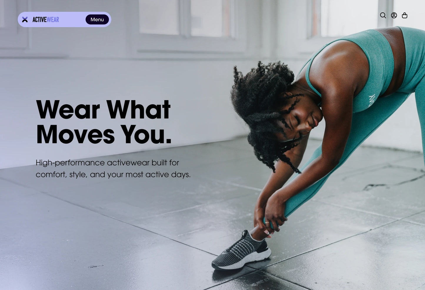 A compact navigation menu for a website
