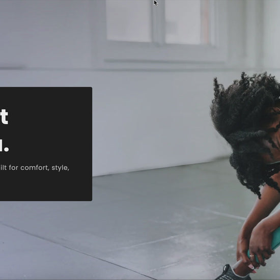 Video showcasing Shopify two-column section example showing text and image side-by-side