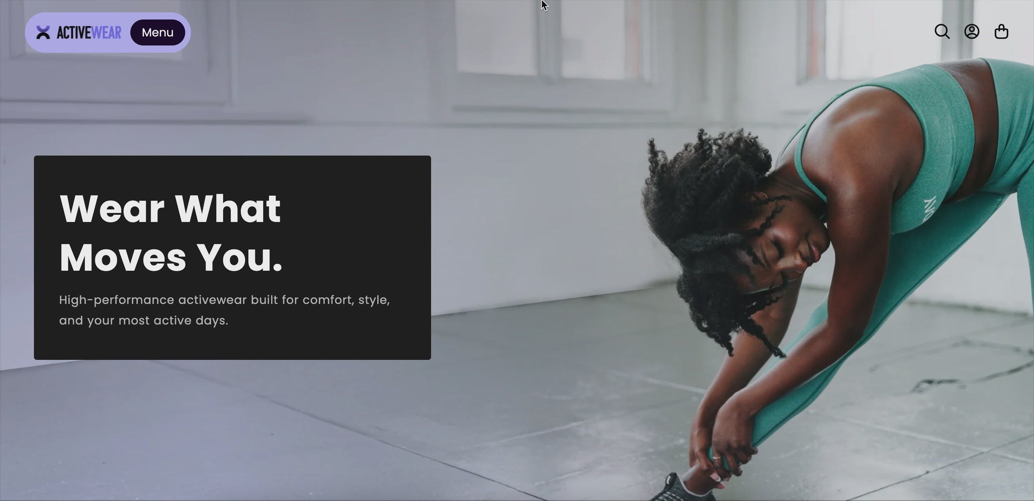 Video showcasing Shopify two-column section example showing text and image side-by-side